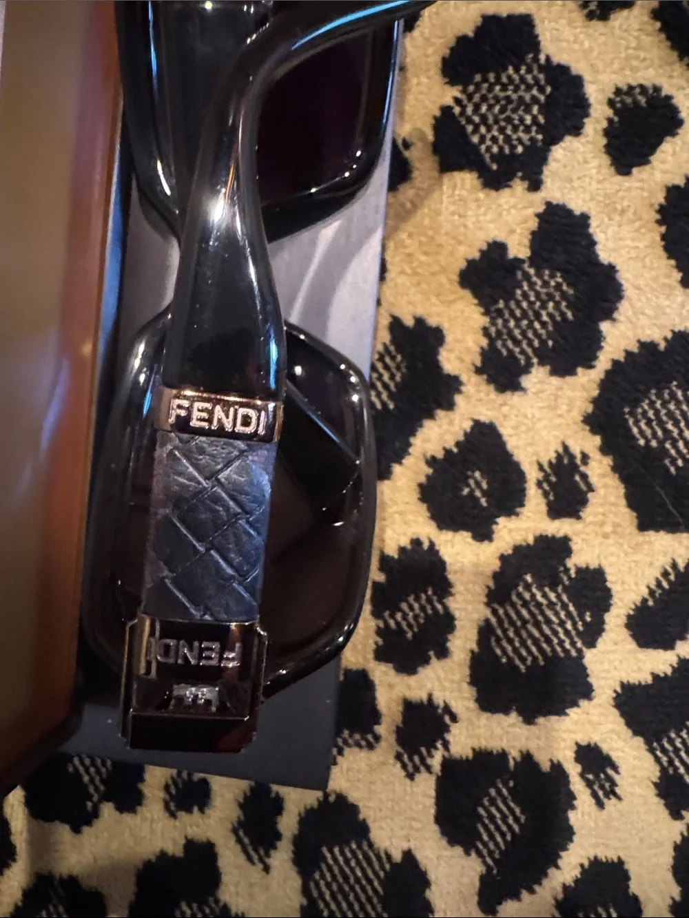 Fendi Brown Gloss Oversized Women's Sunglasses